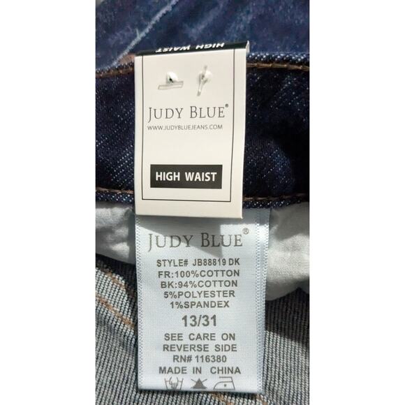 Judy Blue Dark Wash Straight Leg Jeans - Picture 4 of 9